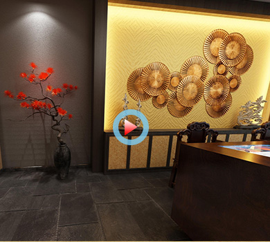 中式spa养生会360全景效果图案例展示